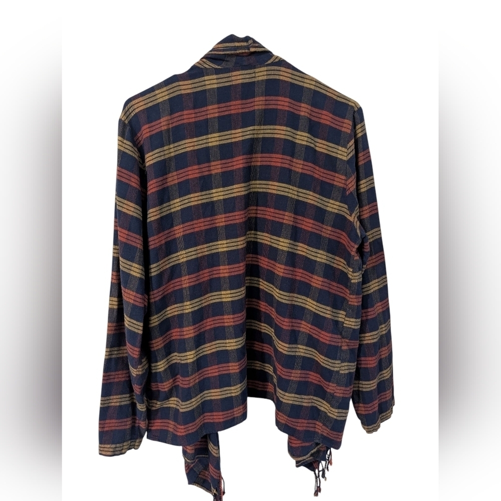 Falls Creek,Plaid Fringe Women's Cardigan,Size L,Xl - Picture 2 of 3